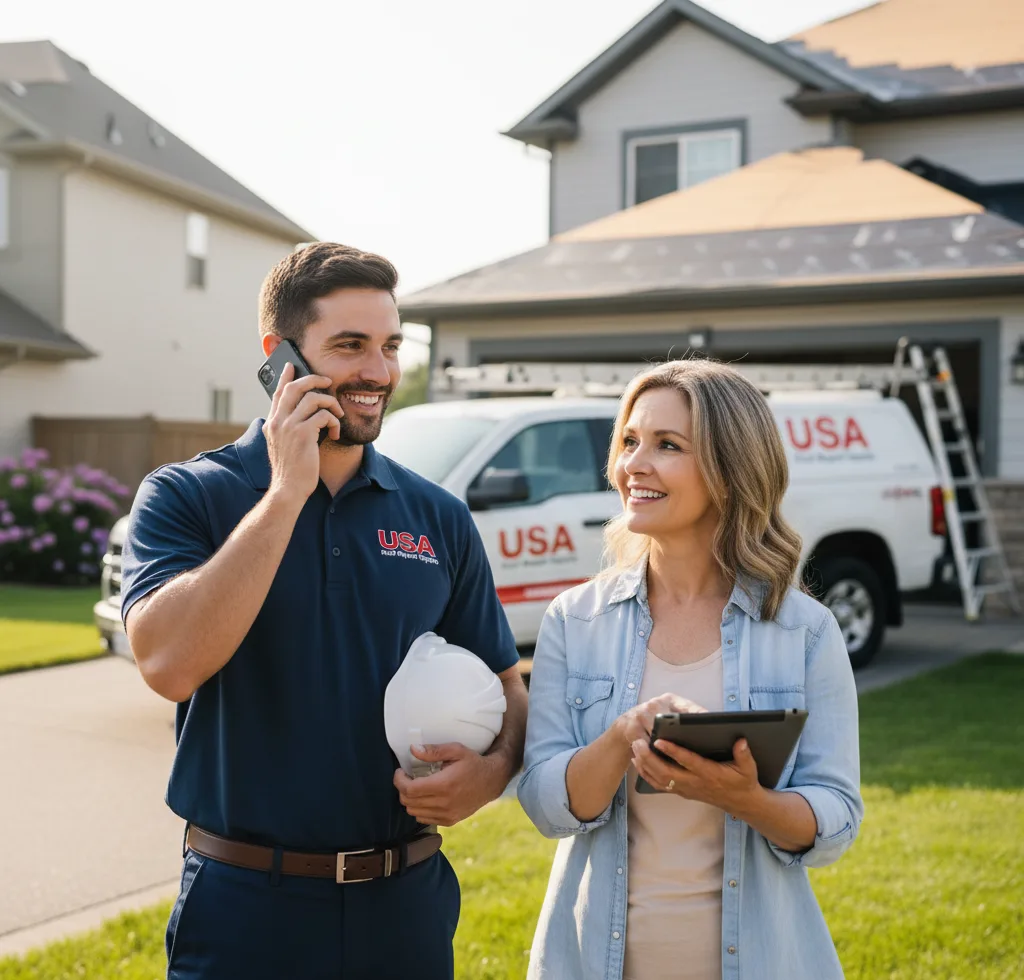 USA Roof Repair Experts customer support in Olyphant